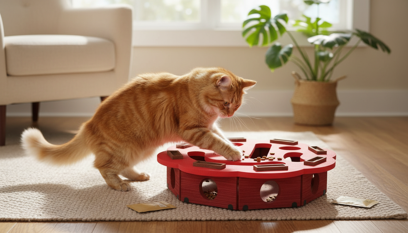 Premium Cat Enrichment Puzzle Box – Interactive Scratch & Play Maze - Image 5
