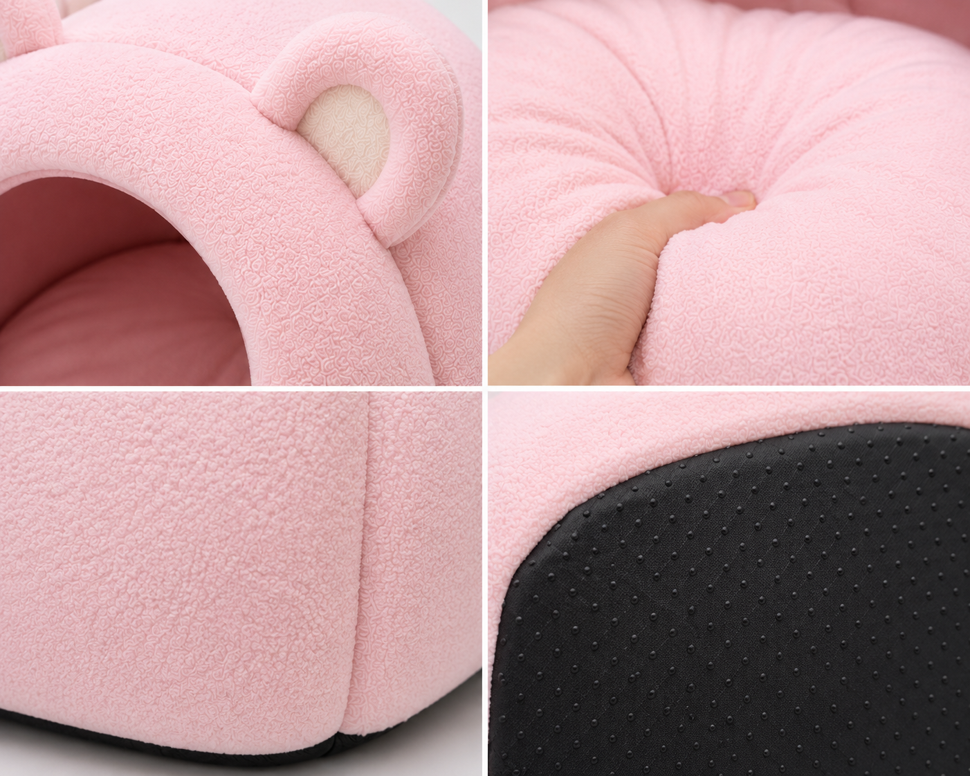 Premium Plush Cat Cave Bed – Soft Enclosed Pet House for Warm Comfort - Image 2